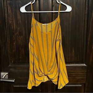 Women’s M gold striped tank top